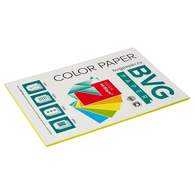 Бумага цветная BVG, А4, 80г, 50л/уп, желтый, неон