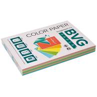 Бумага цветная BVG, А4, 80г, 250л/уп, радуга 5 цветов, пастель