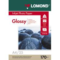Фотобумага Lomond для струйной печати, А4, 170г, 50л, глянцевая, односторонняя 0102142