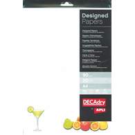 Дизайн-бумага DECAdry Star Collection, А4, 20 л, 90 г/м2, Коктейль