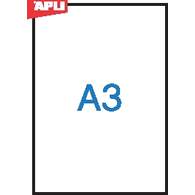 Этикетки универсальные APLI, А3, прямоугольные, белые, 297*420 мм, 100 шт.