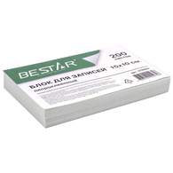 Блок для записей BESTAR непроклеенный, блок 15х10 см, 200 листов, белый, белизна 90-92%