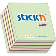 Бумага для заметок с клеевым краем STICK`N HOPAX, 76*76 мм, 3 цвета (малиновый-желтый-зеленый), 400 л