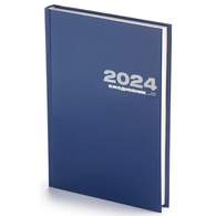 Ежедневник датированный 2024 А5+ бумвинил (синий) 