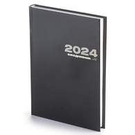 Ежедневник датированный 2024 А5+ бумвинил (черный) 
