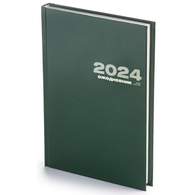 Ежедневник датированный 2024 А5+ бумвинил(зеленый)