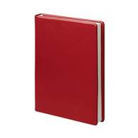 Ежедневник недатированный Golland gloss, А5, 160 л., красный, натуральная кожа