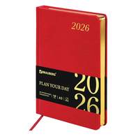 Ежедневник датированный 2026 А5 138x213 мм, BRAUBERG 