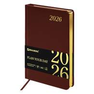 Ежедневник датированный 2026 А5 138x213 мм, BRAUBERG 