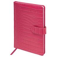 Еженедельник датированный 2026 А5 145х215 мм, BRAUBERG "Party", под кожу, розовый