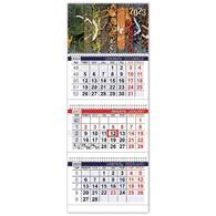 Календарь квартальный с бегунком 2023 г., 3 блока, 3 гребня, ОФИС, 