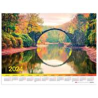 Календарь настенный листовой на 2024 г., формат А2 60х45 см, 