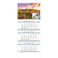 Календарь настенный 3-х блочный 2024 год,Родные просторы,4 спир,4 пост