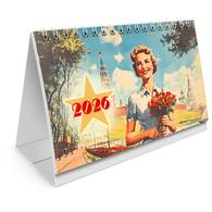 Календарь-домик настольный на гребне, 2026 г., BRAUBERG, 160х110 мм, 6 листов, 