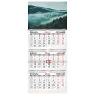 Календарь квартальный на 2026 г., 3 блока, 3 гребня, бегунок, мелованная бумага, BRAUBERG, 