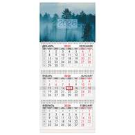 Календарь квартальный на 2026 г., 3 блока, 3 гребня, бегунок, офсет, BRAUBERG, 