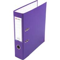 Папка-регистратор Lamark PP 80мм фиолетовый, металл.окантовка, карман