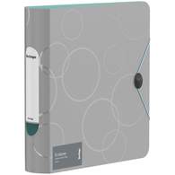 Папка-регистратор Berlingo "Eclipse", 80мм, 2500мкм, пластик (полифом), круглый корешок, на резинке, с внутр. карманом, серая
