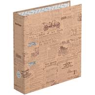 Папка-регистратор Berlingo "Newspaper", 70мм, крафт-бумага, с рисунком