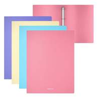 Папка на 4 кольцах пластиковая ErichKrause Matt Pastel, 24мм, A4, ассорти  