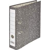 Регистратор 80мм, мрамор с черным корешком