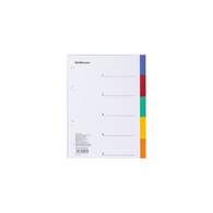 Разделитель листов Erich Krause Index Colored, А5, пластик, 1-5