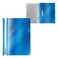 Папка-скоросшиватель пластиковая ErichKrause Glossy Ice Metallic, A4, синий 