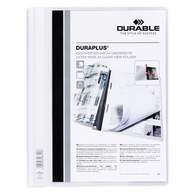 Папка-скоросшиватель DURABLE Duraplus, А4, с прозрачным верхним листом и карманом, белая