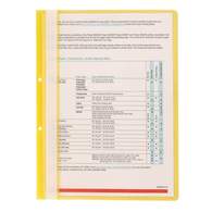 Папка-скоросшиватель Attache с перфорацией с прозрачным верхним листом, А4, желтая