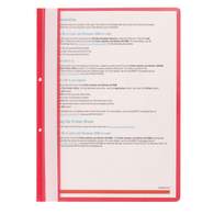 Папка-скоросшиватель Attache с перфорацией с прозрачным верхним листом, красная