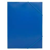 Папка на резинке Buro  A4 пластик кор.15мм 0.5мм синий