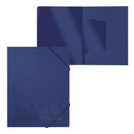 Папка на резинках пластиковая ErichKrause MEGAPOLIS, A4, синий 