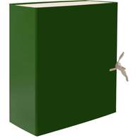 Папка-бокс архивная складная, бумвинил Lamark, А4, 200 мм, зеленая