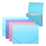 Папка-картотека пластиковая ErichKrause Diagonal Pastel, с 13 отделениями, A4, ассорти 