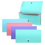 Папка-картотека пластиковая ErichKrause Diagonal Pastel, с 13 отделениями, Check size, ассорти 
