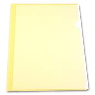 Папка-уголок, А4, глянец, 0,15мм, желтая