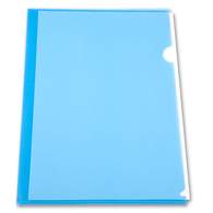 Папка-уголок, А4, с тиснением, 0,10мм, синяя
