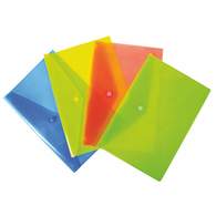 Папка-конверт Бюрократ на кнопке, А5, 180 мкм, синий