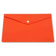 Конверт с кнопкой непрозр. глянцевый, ф.А5, толщина 0.18мм, оранжевый