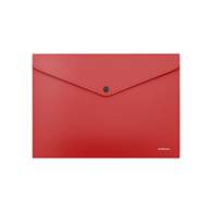 Папка-конверт на кнопке пластиковая ErichKrause Diagonal Classic, непрозрачная, A4, красный 