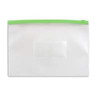 Папка-конверт с молнией, A4, 0,15мм, зеленая