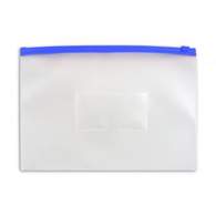 Папка-конверт с молнией, A5, 0,15мм, синяя