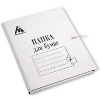 Папка на завязках, 0,6мм, 320г/м2, мелованная, белая