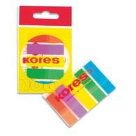 Набор закладок из пластика Kores-film, 12*45 мм, 5 цветов по 25 листов