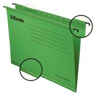 Папка подвесная Esselte Pendaflex Standart, А4, картон крафт, зеленый, 25 шт/уп