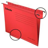 Папка подвесная Esselte Pendaflex Standart, А4, картон крафт, красный, 25 шт/уп