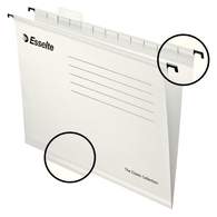 Папка подвесная Esselte Pendaflex Standart, А4, картон крафт, белый, 25 шт/уп