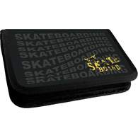 Пенал Lamark SkateBoard black, 1 отделение, на 17 предметов, 115х205х30 мм, на молнии, покрытие Soft touch