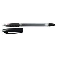 Ручка шариковая Dolce Costo прозрачный корпус, мет.наконечник,  рез.держатель, 1,0 мм, черная