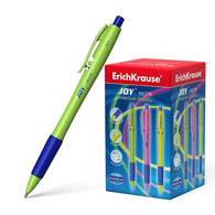 Ручка шариковая автоматическая ErichKrause JOY Neon, Ultra Glide Technology, цвет  чернил синий 